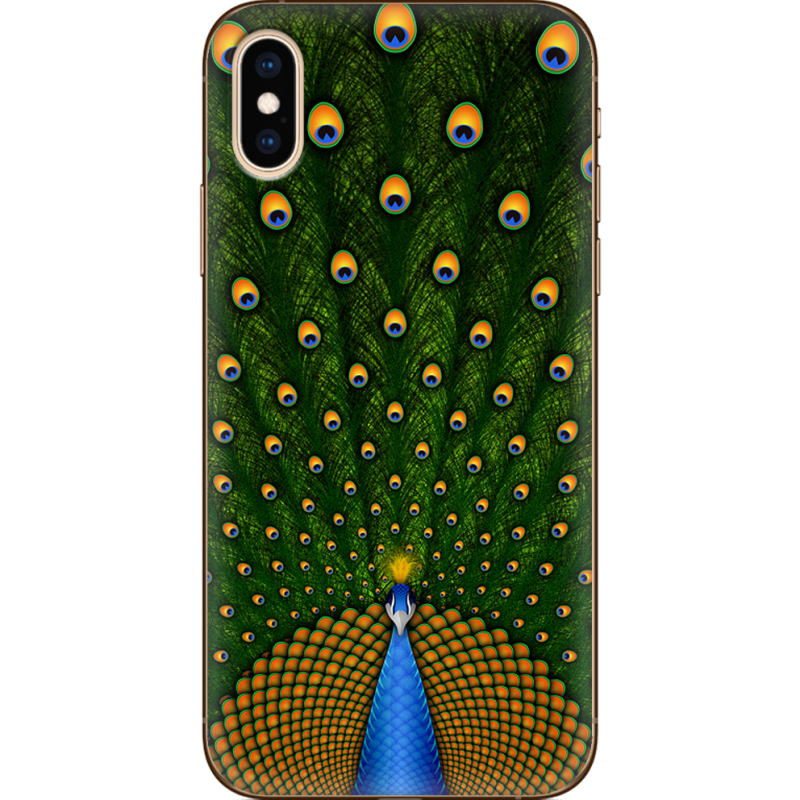 Чехол Uprint Apple iPhone XS Peacocks Tail