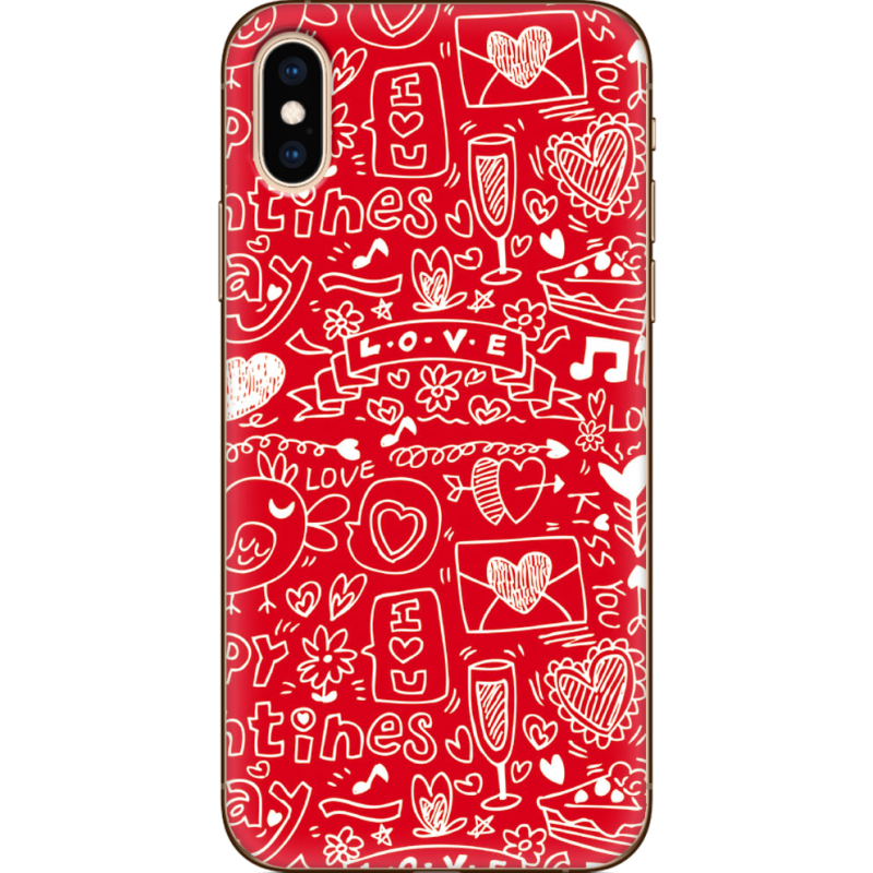 Чехол Uprint Apple iPhone XS Happy Valentines