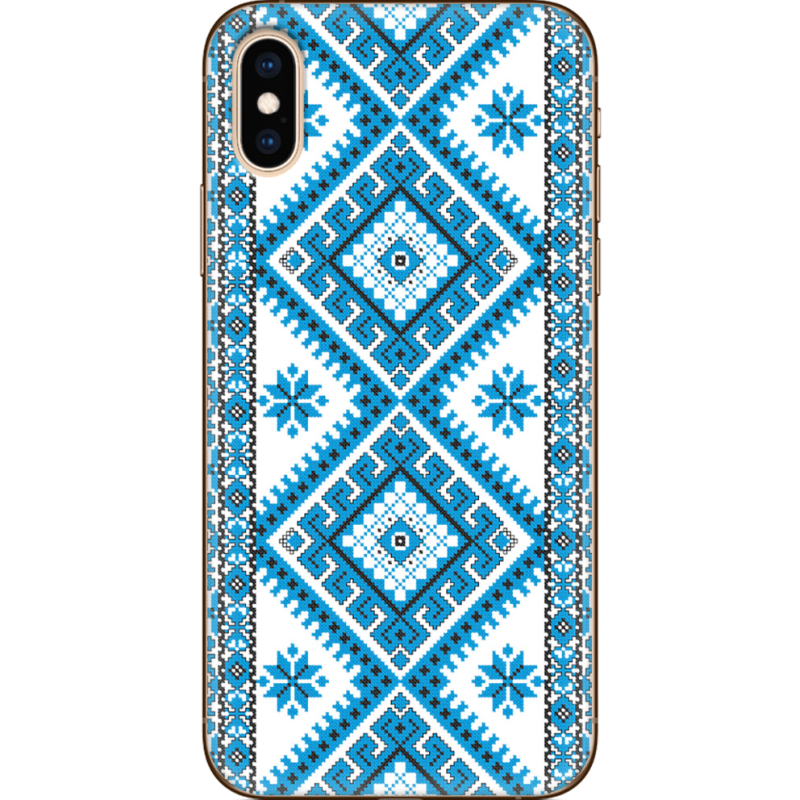 Чехол Uprint Apple iPhone XS Блакитний Орнамент