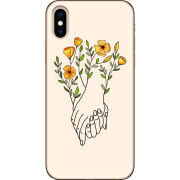 Чехол Uprint Apple iPhone XS Flower Hands