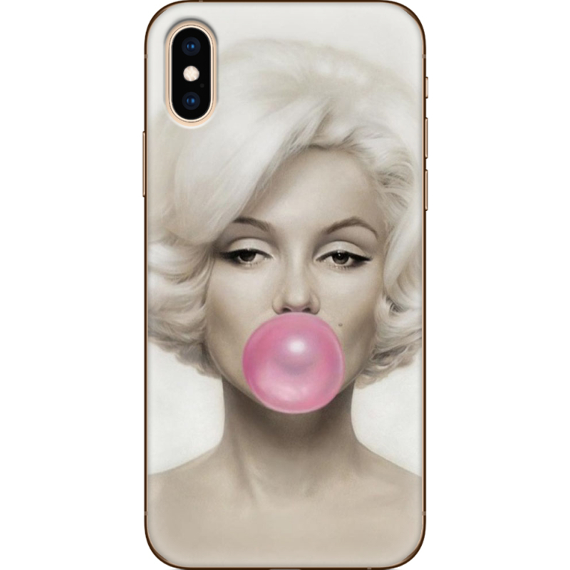 Чехол Uprint Apple iPhone XS Marilyn Monroe Bubble Gum