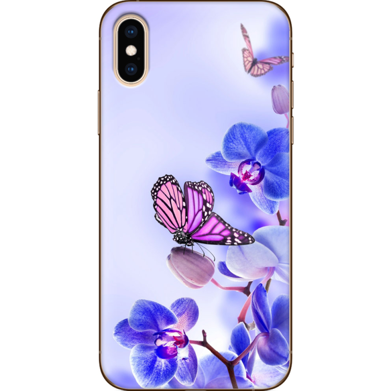 Чехол Uprint Apple iPhone XS Orchids and Butterflies