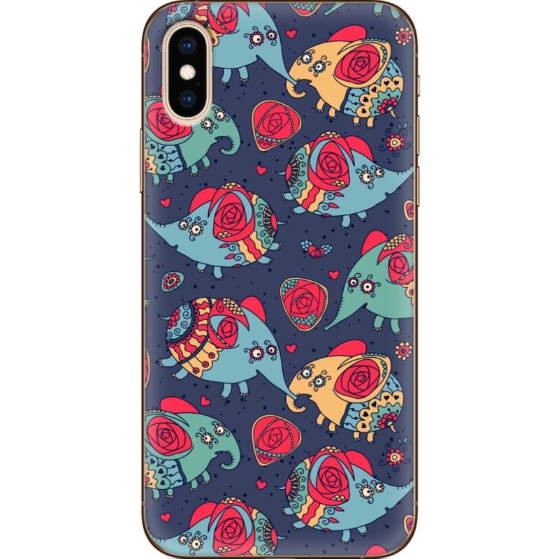 Чехол Uprint Apple iPhone XS Flying Elephants