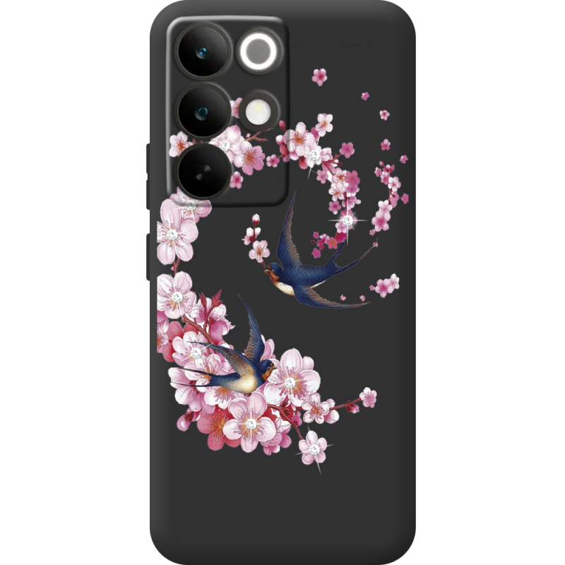 Чохол зі стразами Realme C85 Pro Swallows and Bloom