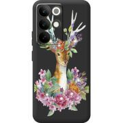 Чохол зі стразами Realme C85 Pro Deer with flowers