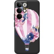 Чохол зі стразами Realme C85 Pro Pink Air Baloon