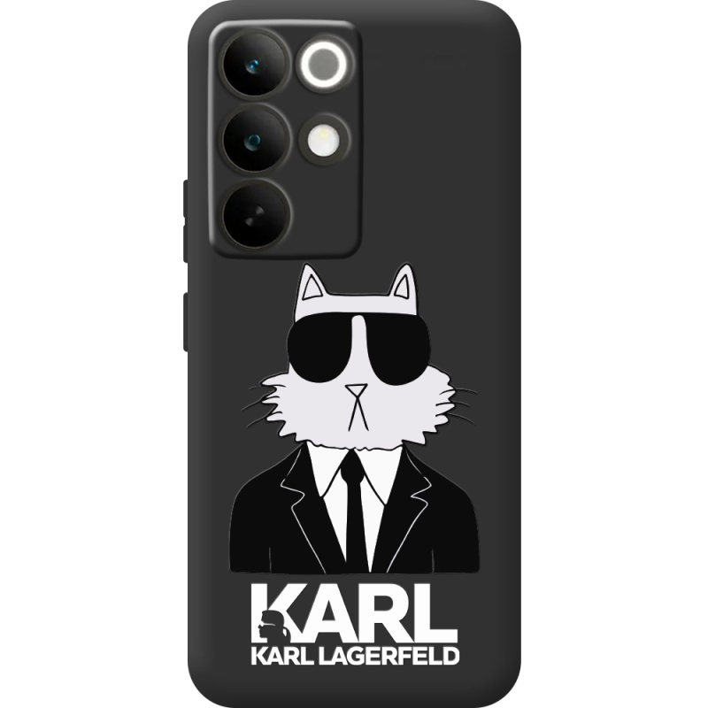 Чорний чохол BoxFace Realme C85 Pro Cat in Black