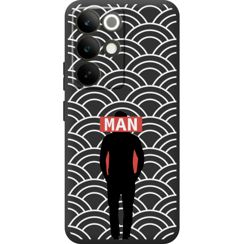 Чорний чохол BoxFace Realme C85 Pro Man Pattern