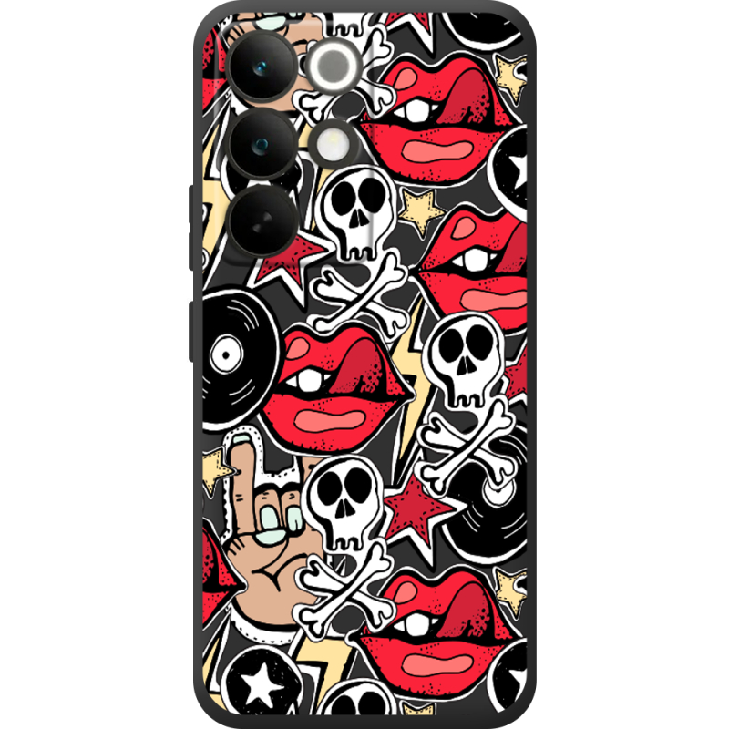 Чорний чохол BoxFace Realme C85 Pro Rock Graffiti