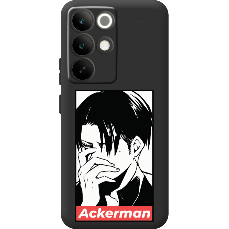 Чорний чохол BoxFace Realme C85 Pro Attack On Titan - Ackerman