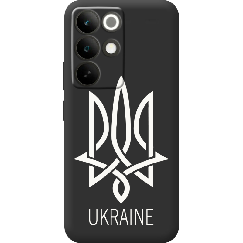 Чорний чохол BoxFace Realme C85 Pro Тризуб монограмма ukraine