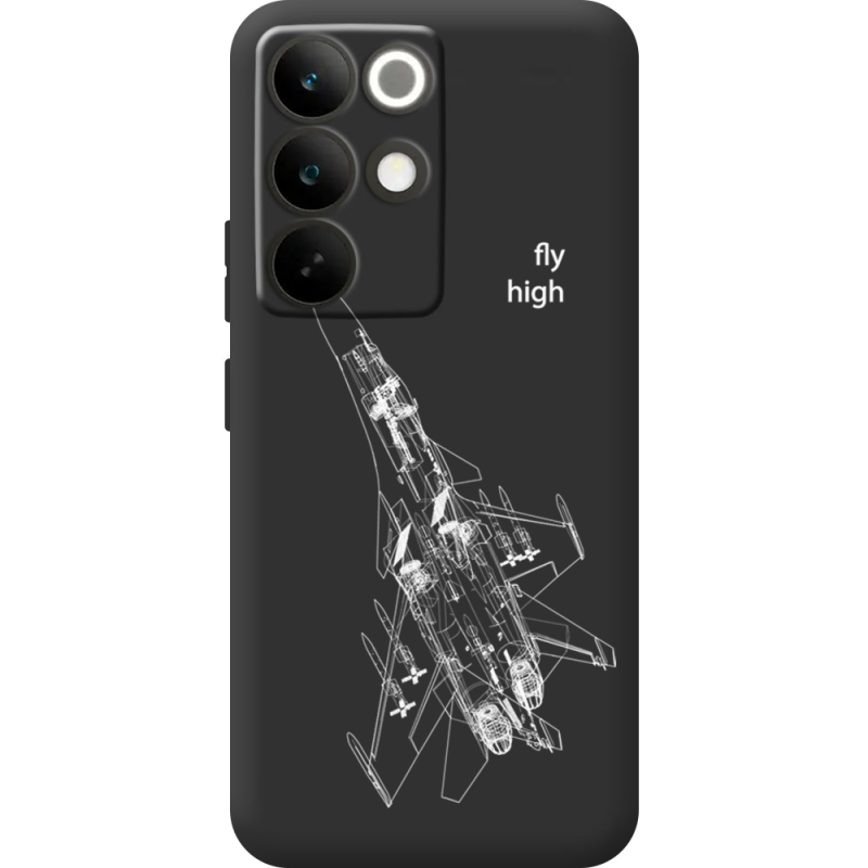 Чорний чохол BoxFace Realme C85 Pro Військовий літак