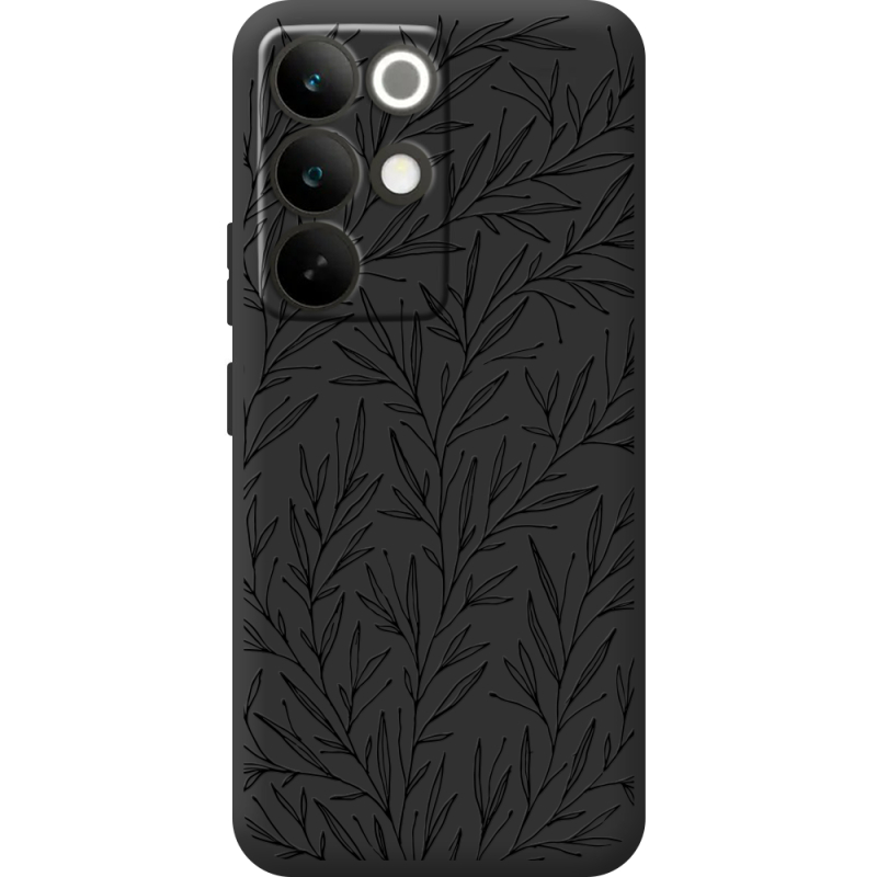 Чорний чохол BoxFace Realme C85 Pro Leaves