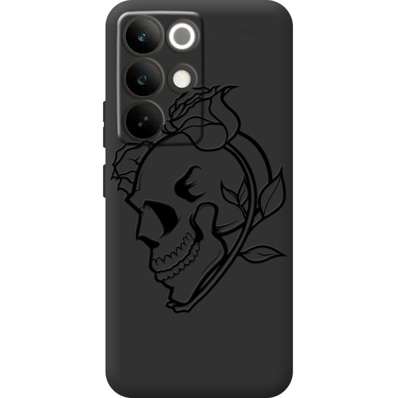 Чорний чохол BoxFace Realme C85 Pro Skull and Roses