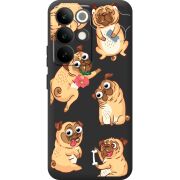 Прозорий чохол BoxFace Realme C85 Pro с 3D-глазками Pug