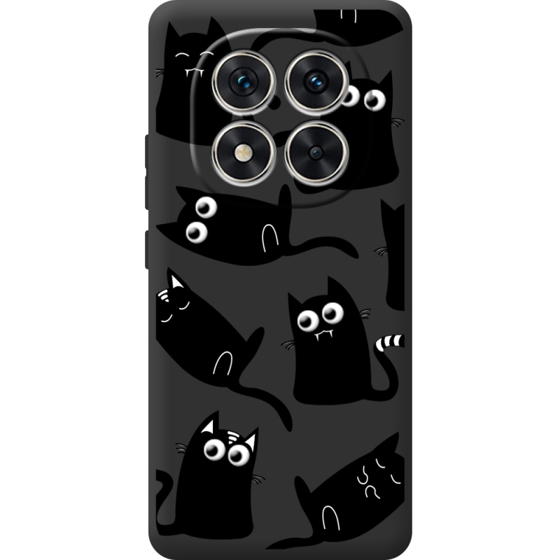 Прозорий чохол BoxFace Xiaomi Redmi Note 15 Pro с 3D-глазками Black Kitty