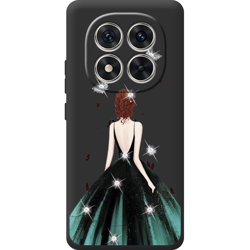 Чохол зі стразами Xiaomi Redmi Note 15 Pro Girl in the green dress