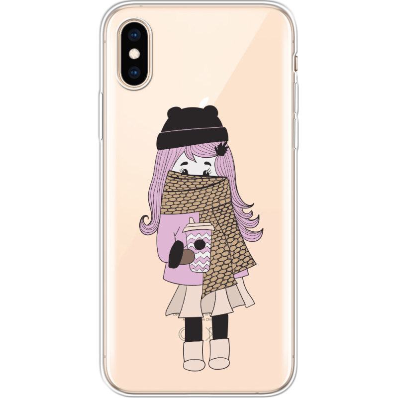 Прозрачный чехол Uprint Apple iPhone XS Winter Morning Girl