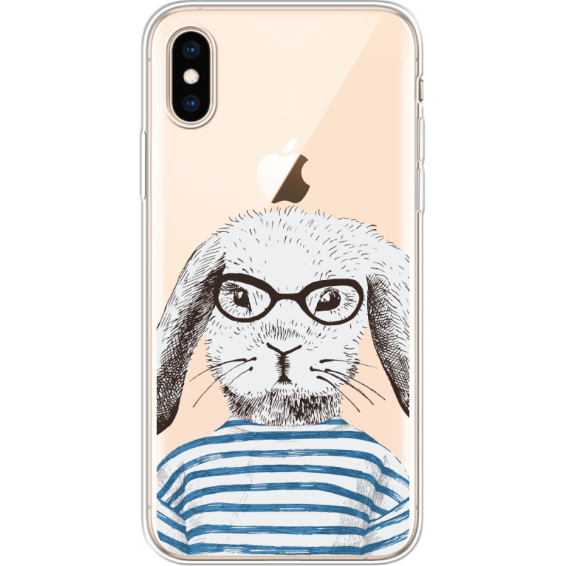 Прозрачный чехол Uprint Apple iPhone XS MR. Rabbit