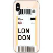 Прозрачный чехол Uprint Apple iPhone XS Ticket London