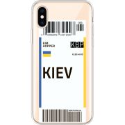 Прозрачный чехол Uprint Apple iPhone XS Ticket Kiev
