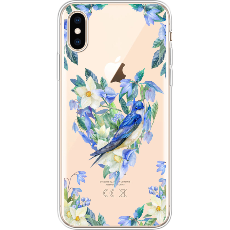 Прозрачный чехол Uprint Apple iPhone XS Spring Bird