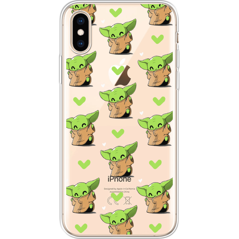 Прозрачный чехол Uprint Apple iPhone XS Pattern Baby Yoda