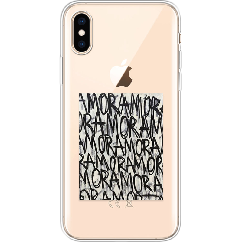 Прозрачный чехол Uprint Apple iPhone XS Amor Amor