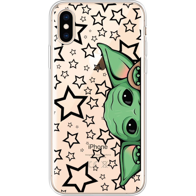 Прозрачный чехол Uprint Apple iPhone XS Baby Yoda