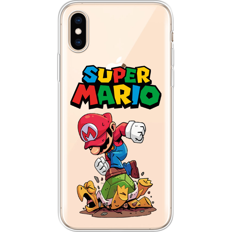 Прозрачный чехол Uprint Apple iPhone XS Super Mario