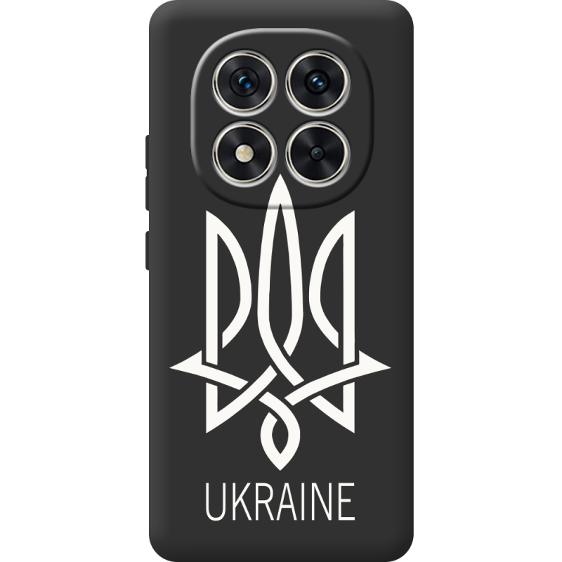 Чорний чохол BoxFace Xiaomi Redmi Note 15 Pro Тризуб монограмма ukraine