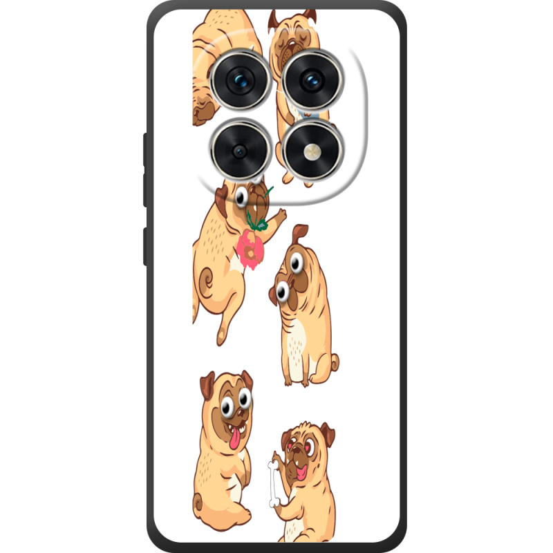 Прозорий чохол BoxFace Poco M8 с 3D-глазками Pug