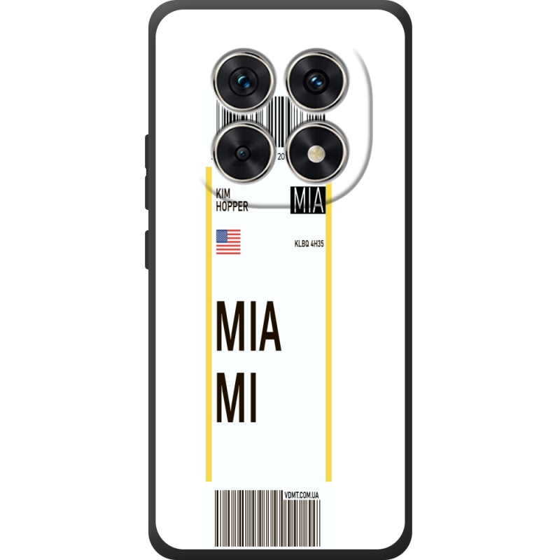 Прозорий чохол BoxFace Poco M8 Ticket Miami