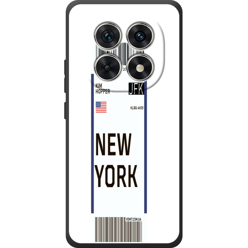 Прозорий чохол BoxFace Poco M8 Ticket New York