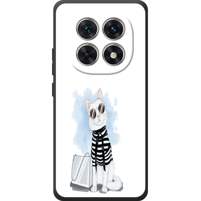 Прозорий чохол BoxFace Poco M8 Cat Style