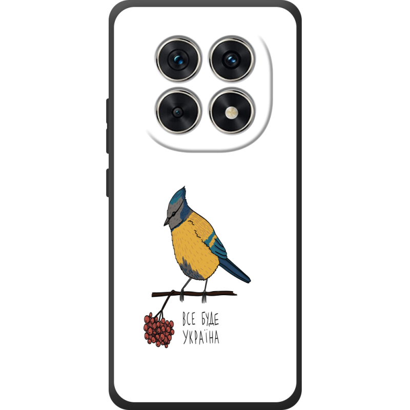 Прозорий чохол BoxFace Poco M8 Синиця і калина