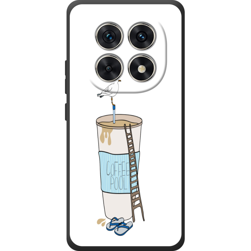 Прозорий чохол BoxFace Poco M8 Segull in Cofee Pool