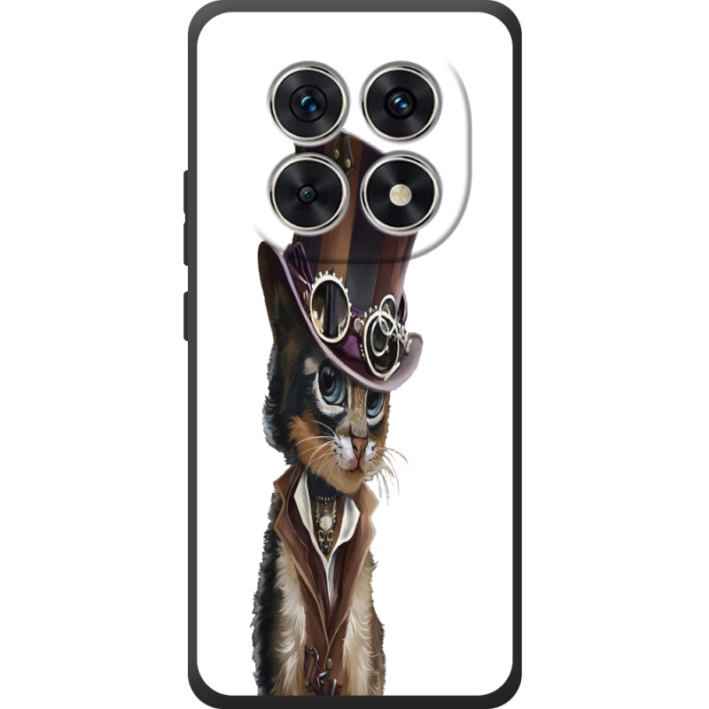 Прозорий чохол BoxFace Poco M8 Steampunk Cat