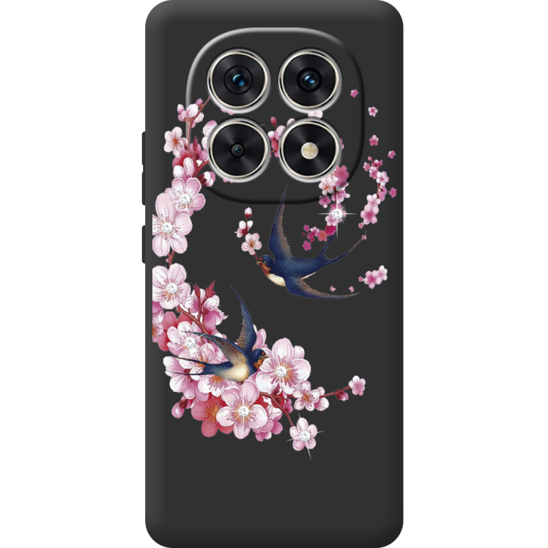 Чохол зі стразами Poco M8 Swallows and Bloom