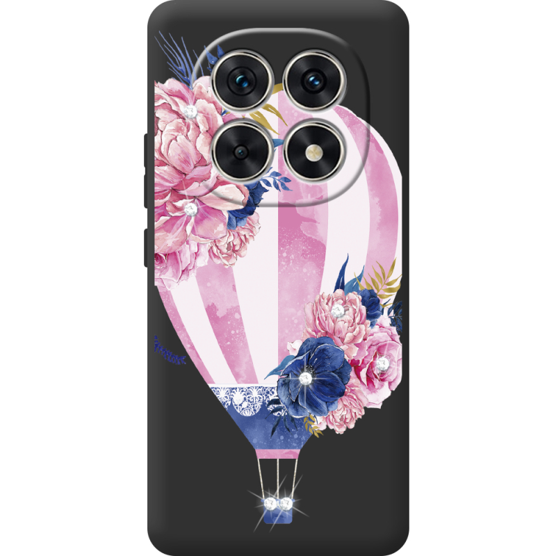 Чохол зі стразами Poco M8 Pink Air Baloon