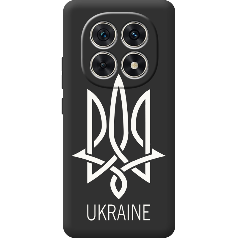 Чорний чохол BoxFace Poco M8 Тризуб монограмма ukraine