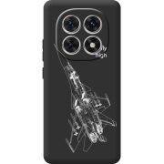 Чорний чохол BoxFace Poco M8 Військовий літак