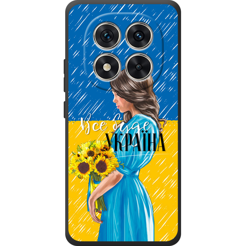 Чохол BoxFace Poco M8 Pro Україна дівчина з букетом