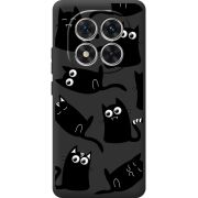 Прозорий чохол BoxFace Poco M8 Pro с 3D-глазками Black Kitty