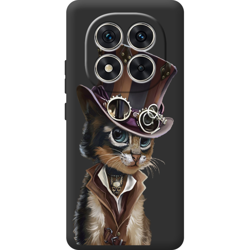 Прозорий чохол BoxFace Poco M8 Pro Steampunk Cat