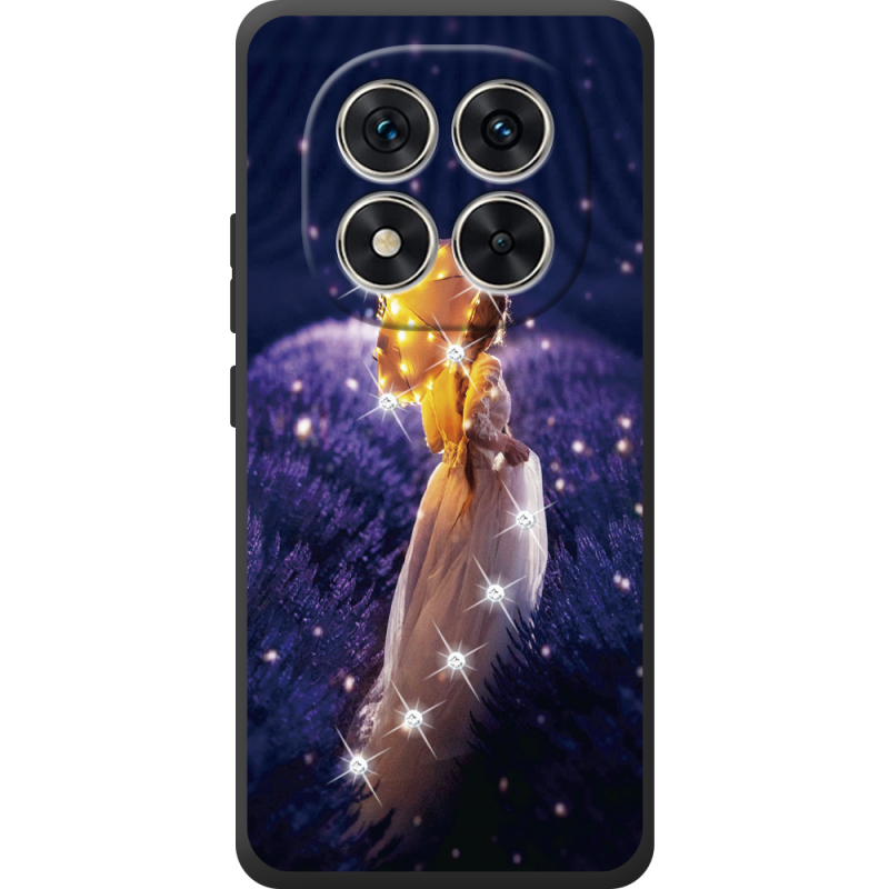 Чохол зі стразами Poco M8 Pro Girl with Umbrella