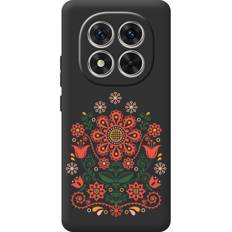 Чорний чохол BoxFace Poco M8 Pro Ukrainian Ornament