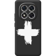 Чорний чохол BoxFace Poco M8 Pro Білий хрест ЗСУ