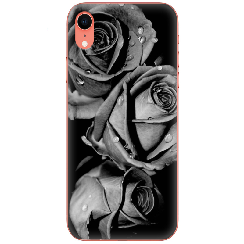 Чехол Uprint Apple iPhone XR Black and White Roses