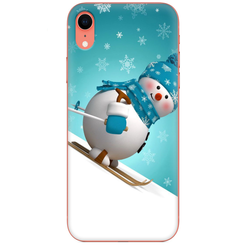 Чехол Uprint Apple iPhone XR Skier Snowman